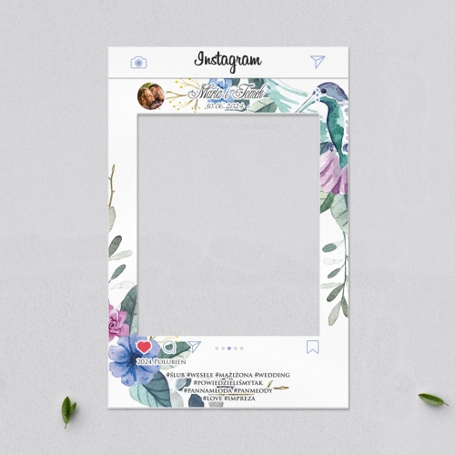 Ramka do zdjęć - Instagram Akwarelowe Wianki Motyw 8