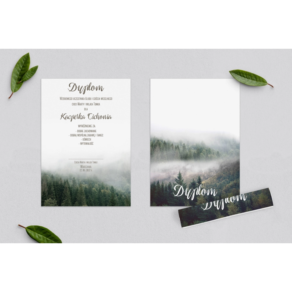 Dyplomy dla Dzieci - Forest - Motyw 2