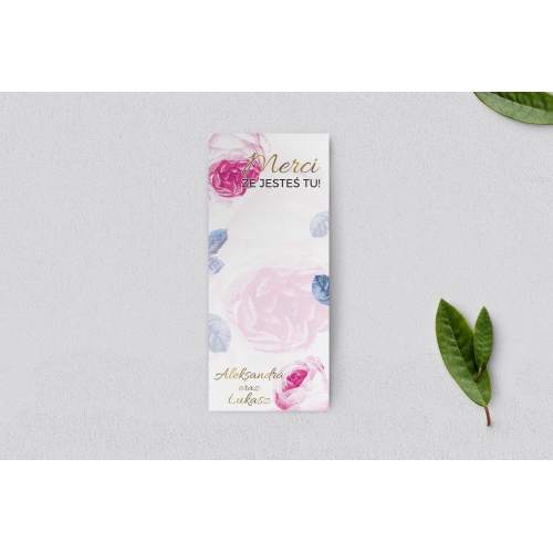 Podziękowanie Merci - Karteczka Dream - Motyw 2