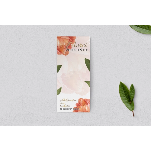 Podziękowanie Merci - Karteczka Dream - Motyw 5