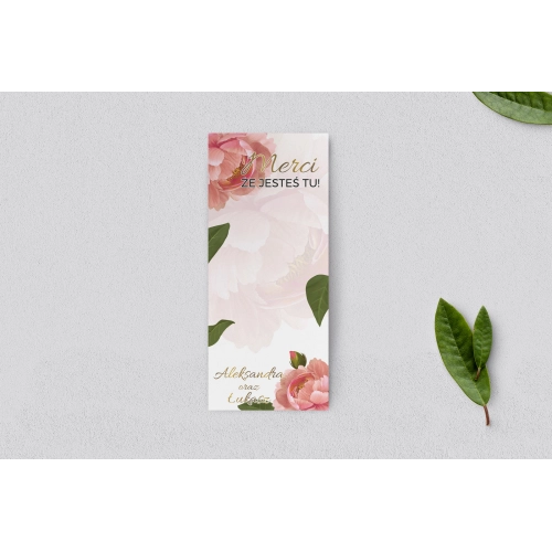 Podziękowanie Merci - Karteczka Dream - Motyw 6