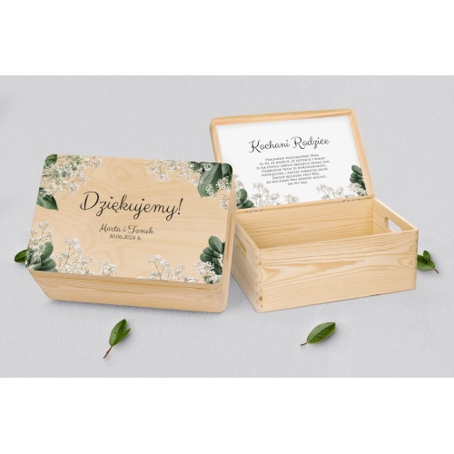 Skrzyneczka dla Rodziców - naturalna Soft Motyw 1