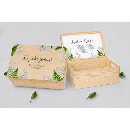 Skrzyneczka dla Rodziców - naturalna Soft Motyw 2