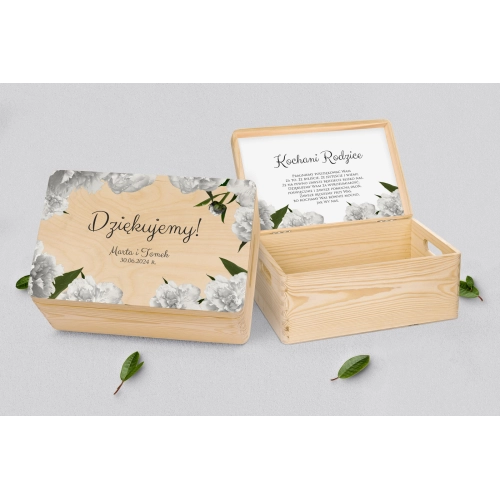 Skrzyneczka dla Rodziców - naturalna Soft Motyw 3