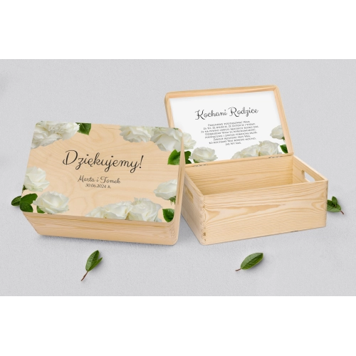 Skrzyneczka dla Rodziców - naturalna Soft Motyw 4