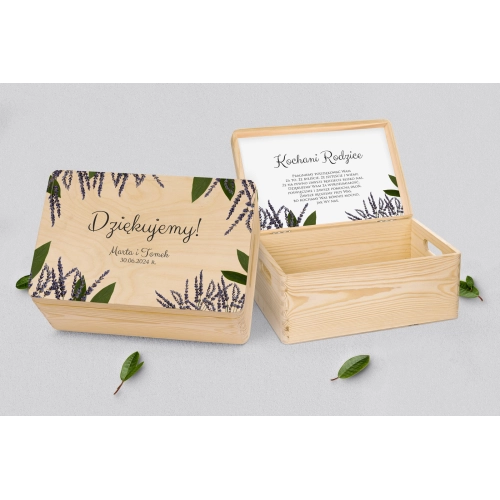 Skrzyneczka dla Rodziców - naturalna Soft Motyw 5