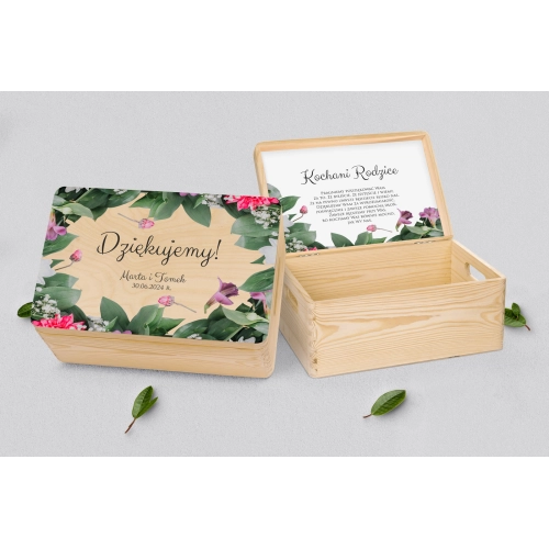 Skrzyneczka dla Rodziców - naturalna Soft Motyw 6