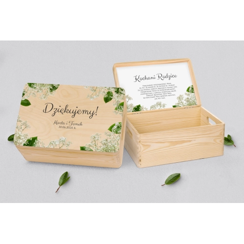 Skrzyneczka dla Rodziców - naturalna Soft Motyw 7