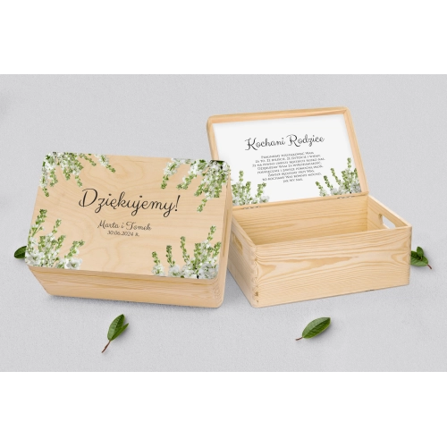 Skrzyneczka dla Rodziców - naturalna Soft Motyw 8