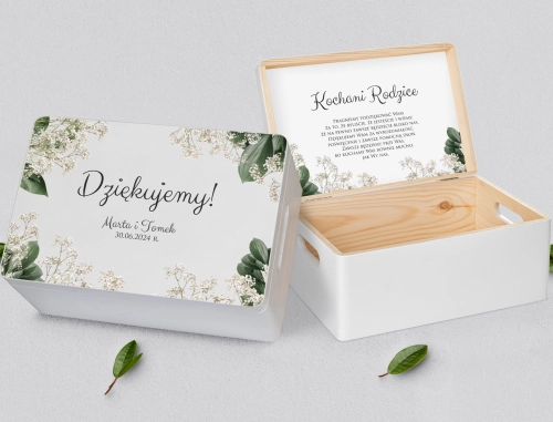 Skrzyneczka dla Rodziców - biała Soft Motyw 1