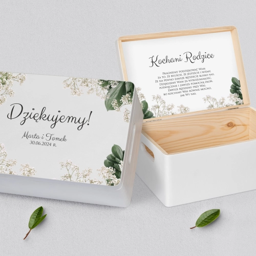 Skrzyneczka dla Rodziców - biała Soft Motyw 1