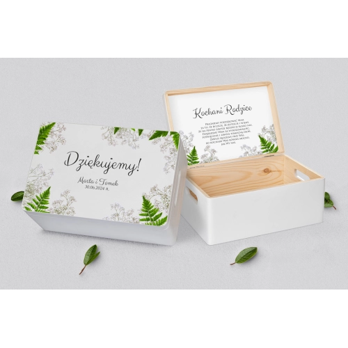 Skrzyneczka dla Rodziców - biała Soft Motyw 2