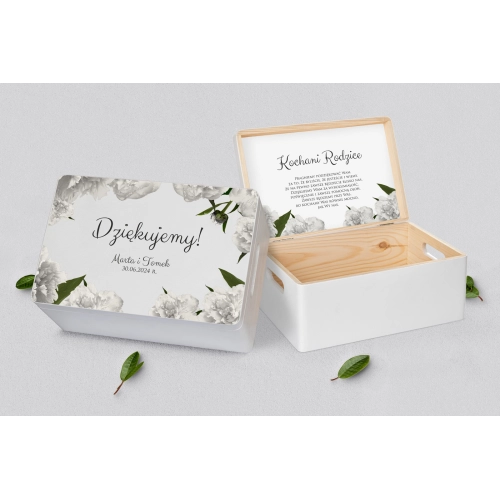 Skrzyneczka dla Rodziców - biała Soft Motyw 3