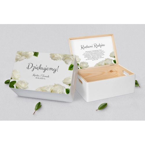 Skrzyneczka dla Rodziców - biała Soft Motyw 4