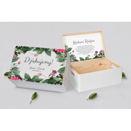 Skrzyneczka dla Rodziców - biała Soft Motyw 6