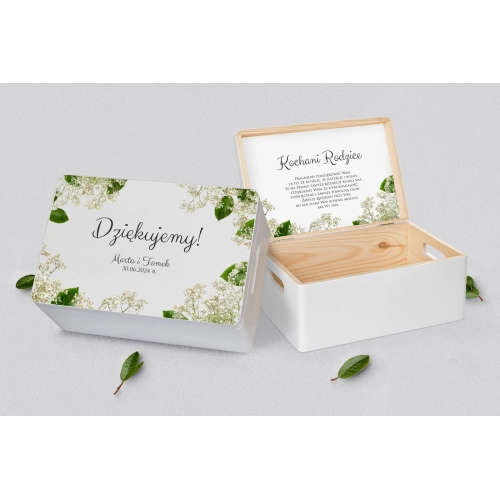 Skrzyneczka dla Rodziców - biała Soft Motyw 7