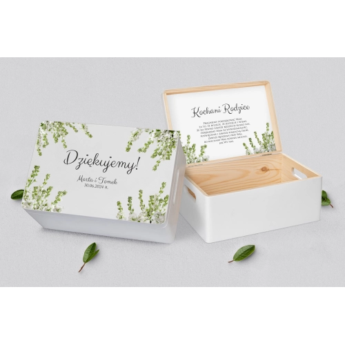 Skrzyneczka dla Rodziców - biała Soft Motyw 8