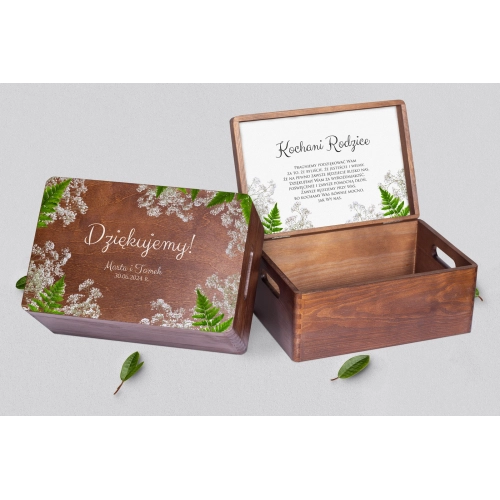 Skrzyneczka dla Rodziców - brązowa Soft Motyw 2