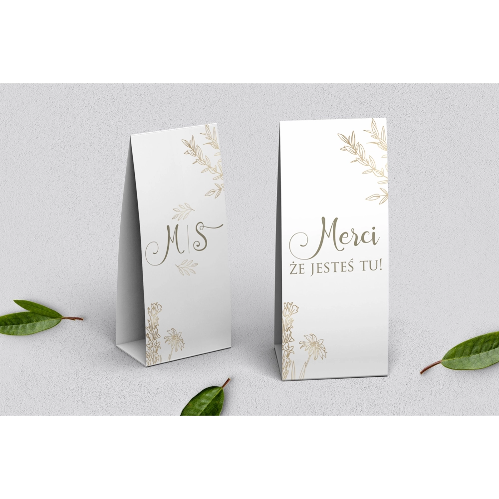 Podziękowanie Merci - Pudełeczko Fiori Motyw 1