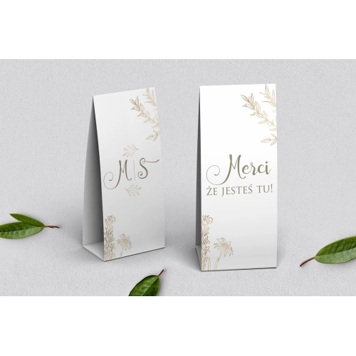 Podziękowanie Merci - Pudełeczko Fiori Motyw 1