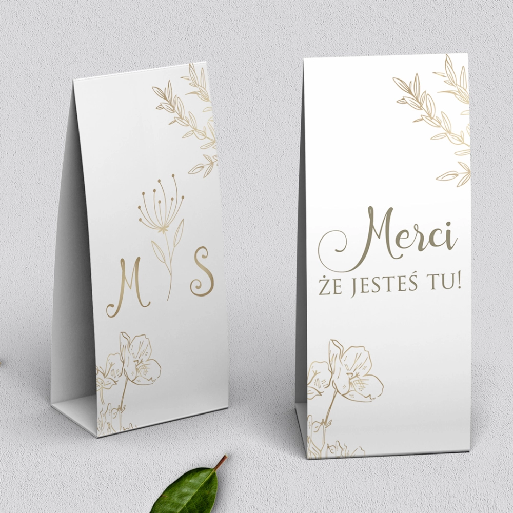 Podziękowanie Merci - Pudełeczko Fiori Motyw 3