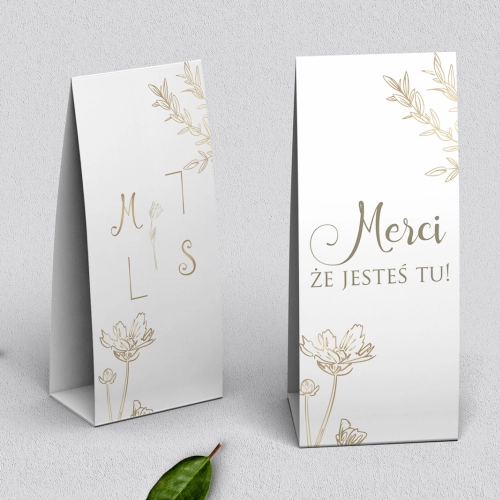 Podziękowanie Merci - Pudełeczko Fiori Motyw 4