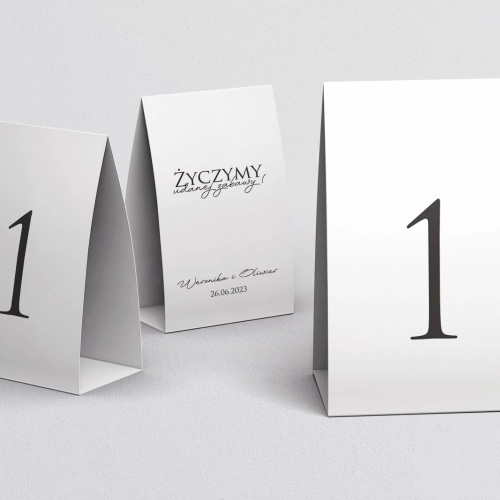 Numerki na stół minimalistyczne Motyw 2