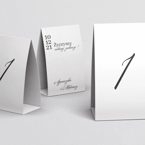 Numerki na stół minimalistyczne Motyw 4