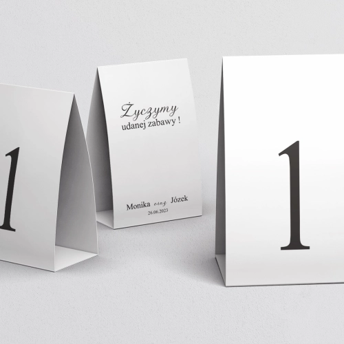 Numerki na stół minimalistyczne Motyw 6