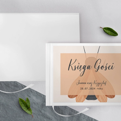 Księga Gości Weselnych Butterflies Motyw 2