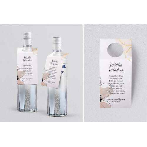 Zawieszka na alkohol oczko Watercolor Wedding Motyw 1