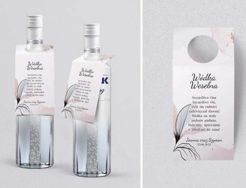 Zawieszka na alkohol oczko Watercolor Wedding Motyw 2