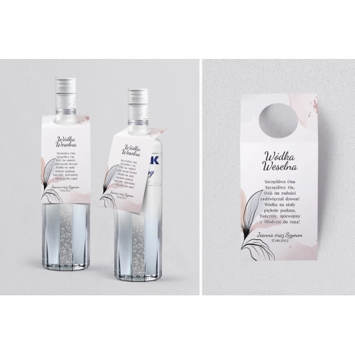 Zawieszka na alkohol oczko Watercolor Wedding Motyw 2