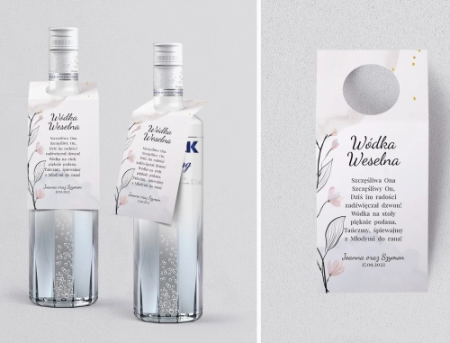 Zawieszka na alkohol oczko Watercolor Wedding Motyw 3