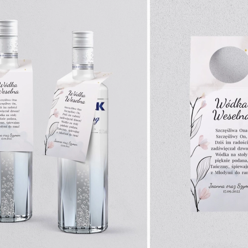 Zawieszka na alkohol oczko Watercolor Wedding Motyw 3