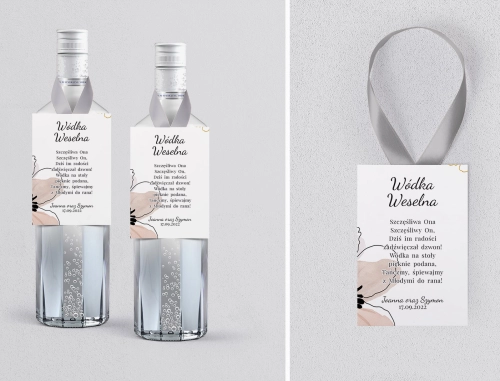 Zawieszka na alkohol Watercolor Wedding - Motyw 1