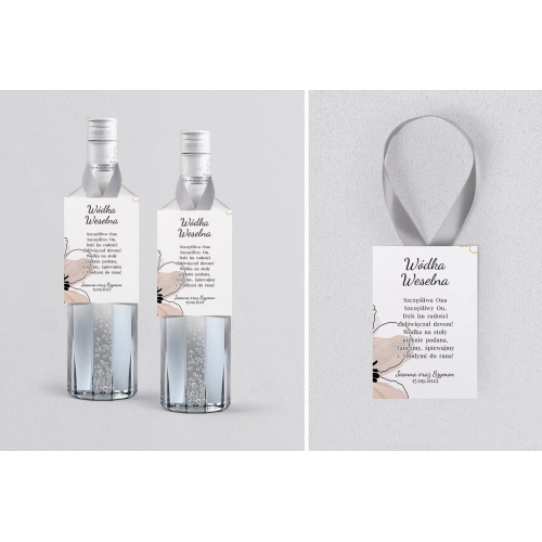 Zawieszka na alkohol Watercolor Wedding - Motyw 1