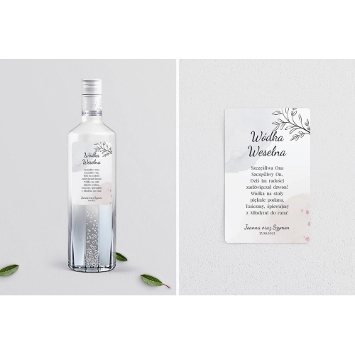 Naklejki na alkohol - Watercolor Wedding Motyw 2