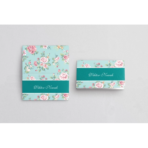 Winietki ślubne składane Kwiatowe Pole - Motyw 1