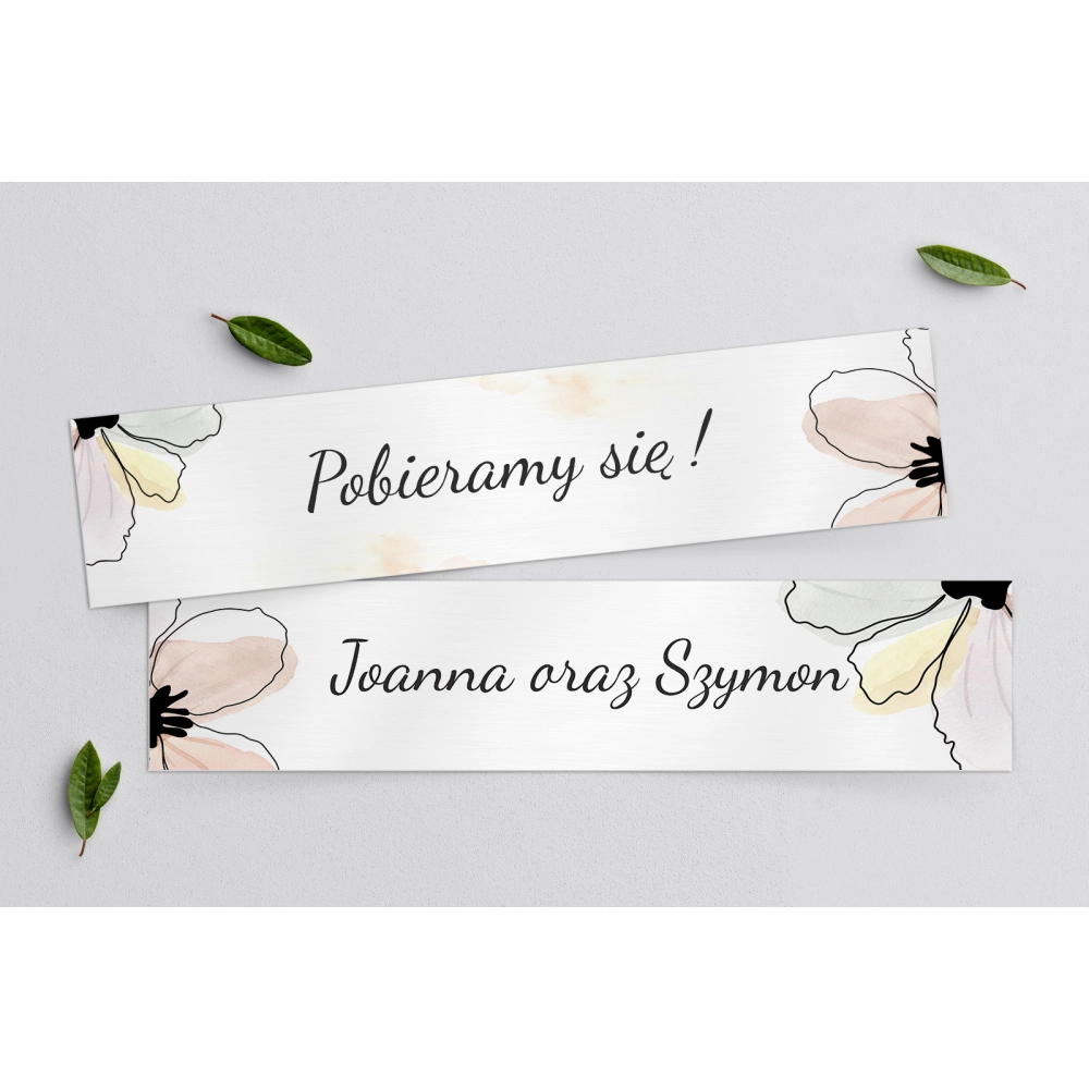 Tablice Rejestracyjne 2 szt. - Watercolor Wedding Motyw 1