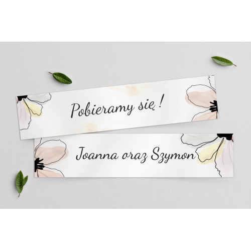 Tablice Rejestracyjne 2 szt. - Watercolor Wedding Motyw 1