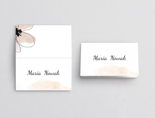 Winietki ślubne składane Watercolor Wedding - Motyw 1