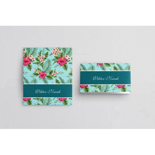 Winietki ślubne składane Kwiatowe Pole - Motyw 3