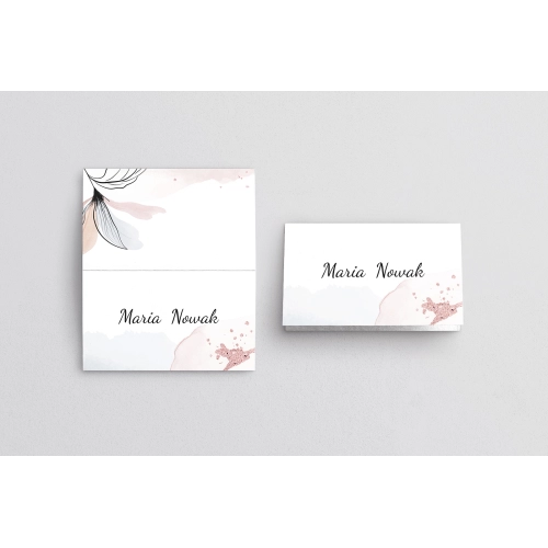 Winietki ślubne składane Watercolor Wedding - Motyw 2