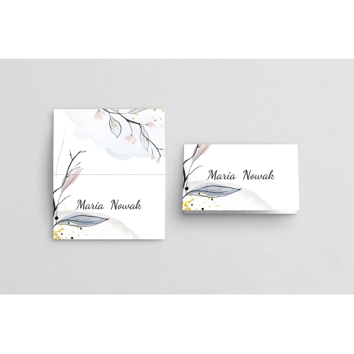 Winietki ślubne składane Watercolor Wedding - Motyw 3