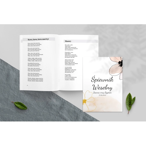 Śpiewnik Weselny - Watercolor Wedding Motyw 1