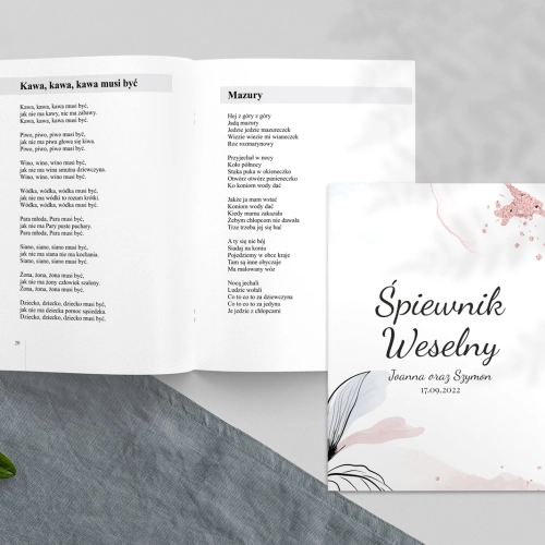 Śpiewnik Weselny - Watercolor Wedding Motyw 2