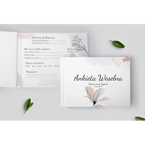 Ankieta Weselna - Watercolor Wedding Motyw 2