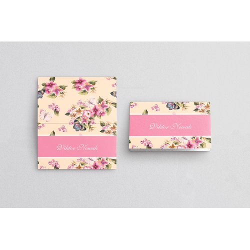 Winietki ślubne składane Kwiatowe Pole - Motyw 5