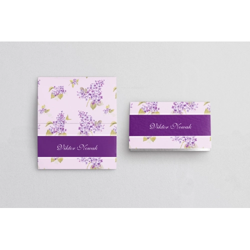 Winietki ślubne składane Kwiatowe Pole - Motyw 6